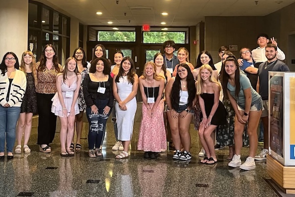A group photo on the students in the Honors Program