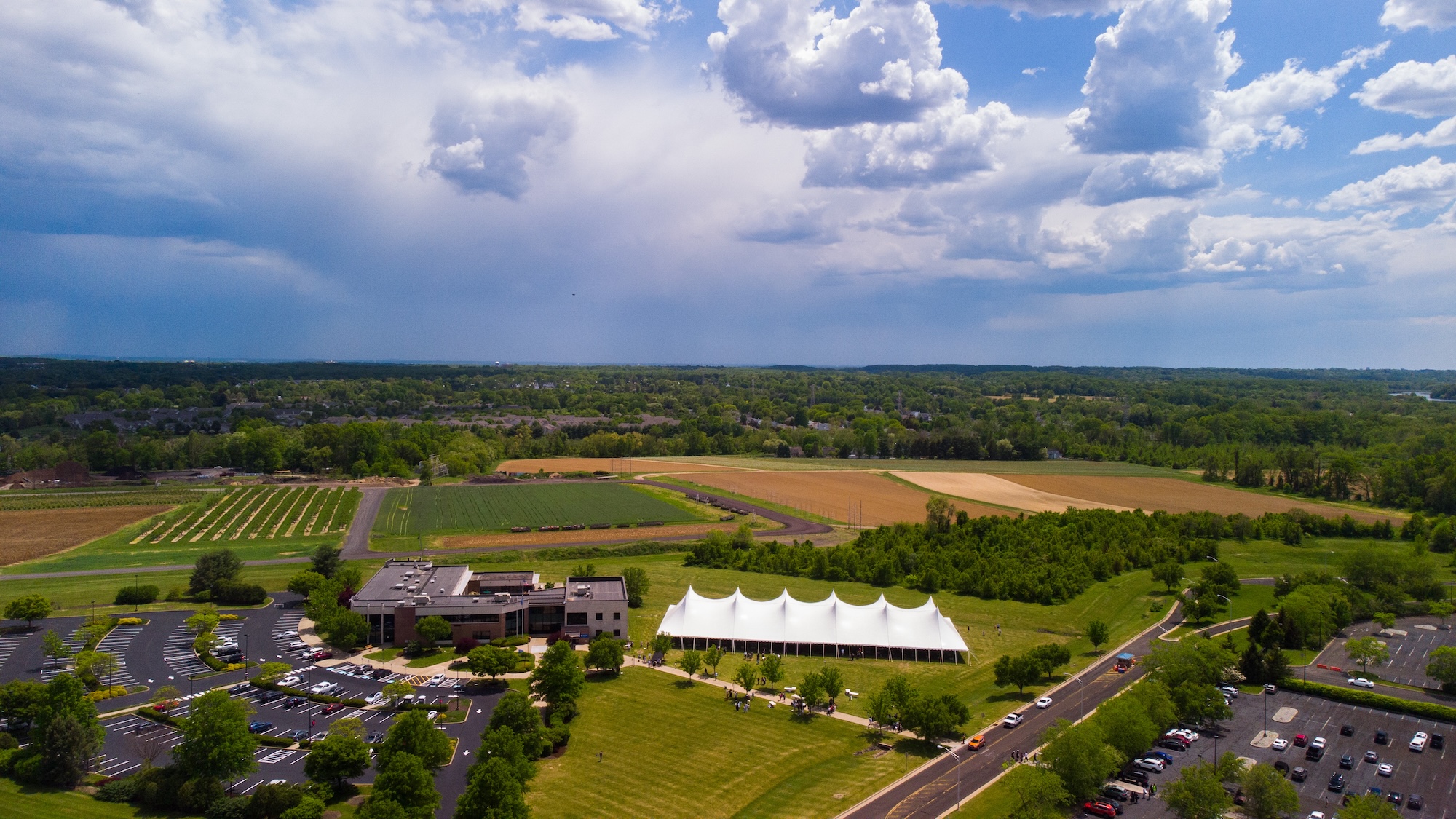 Aerial of Holy Family University's Newtown East campus