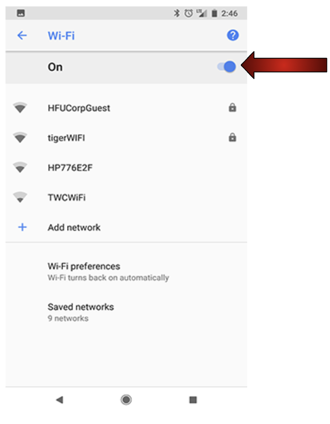Android wifi connection settings image