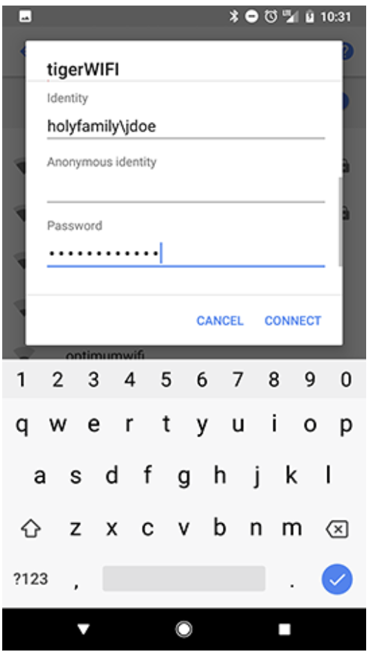 Android wifi connection settings image