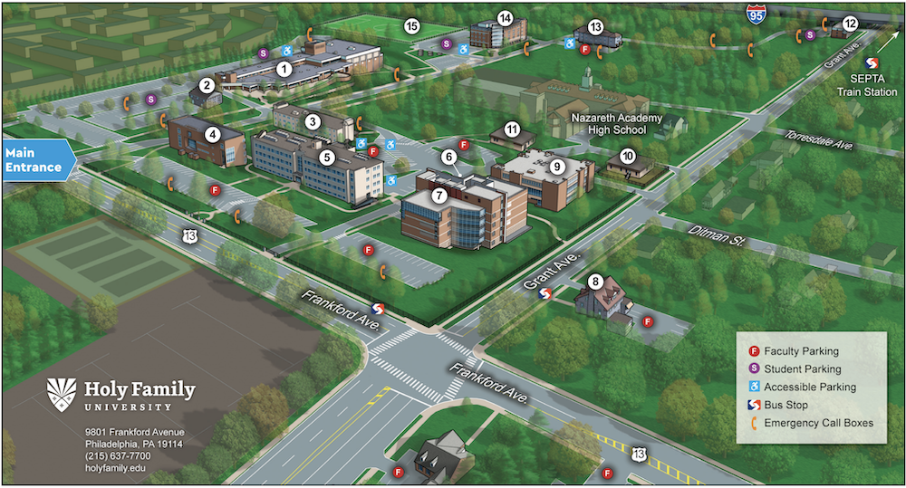 Philadelphia campus map